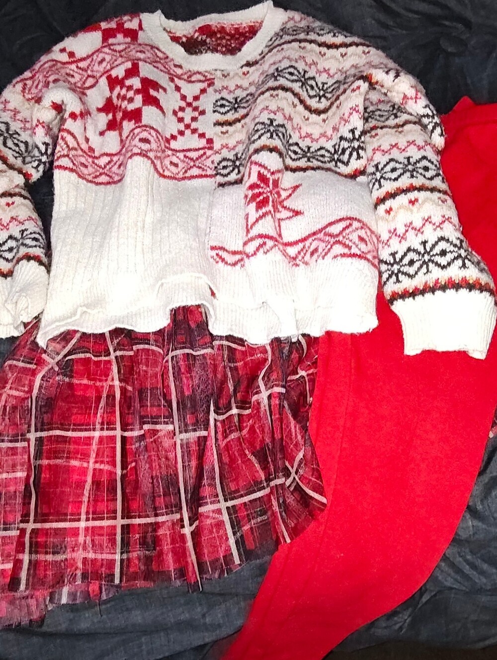 Cozy Holiday Clothing Set includes Sweater, Skirt And Leggings mix & match